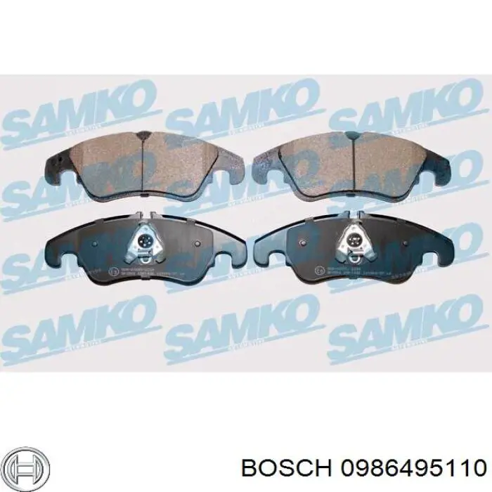 Передні тормозні колодки 0986495110 Bosch