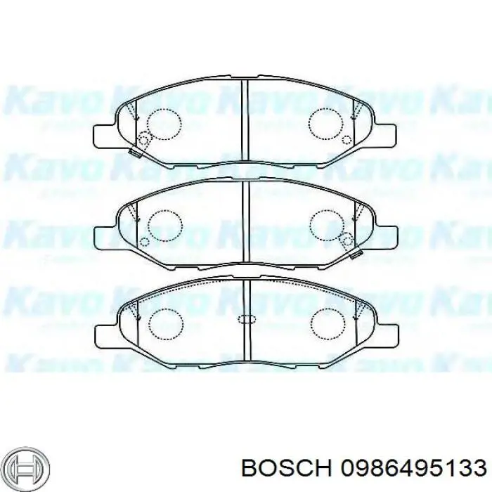 0986495133 Bosch Передні гальмівні колодки