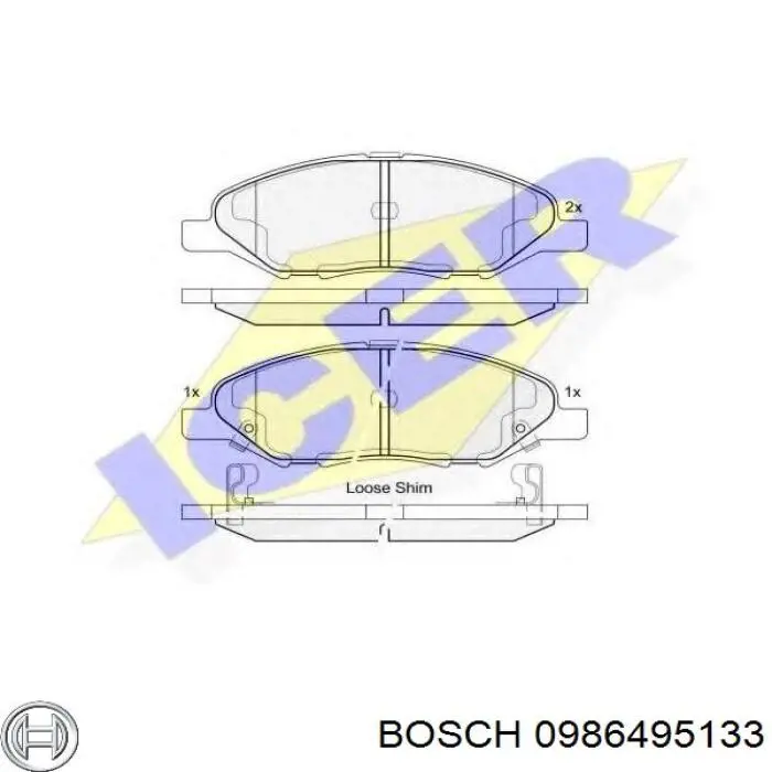 Гальмівні колодки Bosch 0986495133 ціна, від 30.73 USD