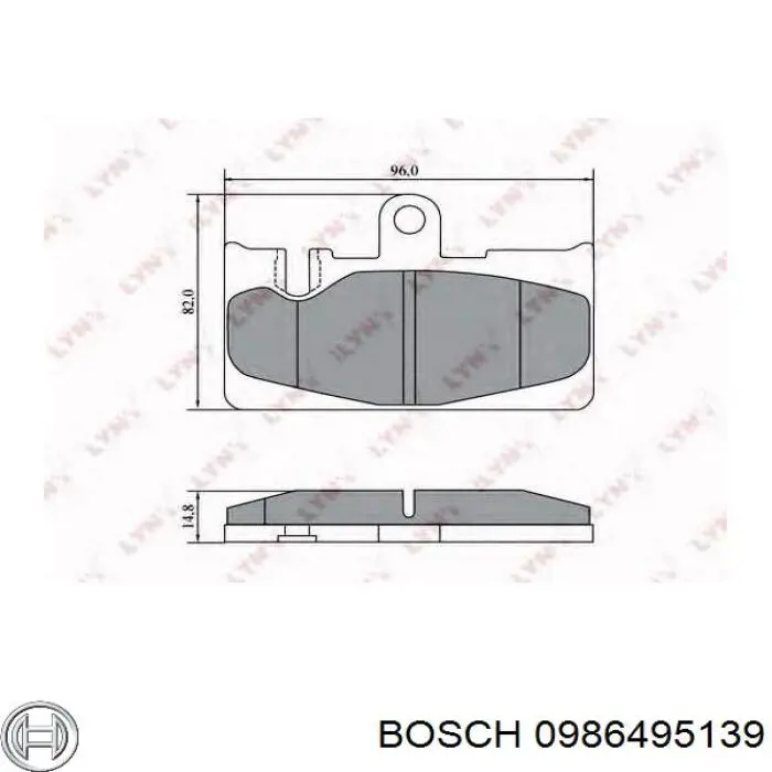 Задні гальмівні колодки Bosch 0986495139 ціна, від 23.13 USD