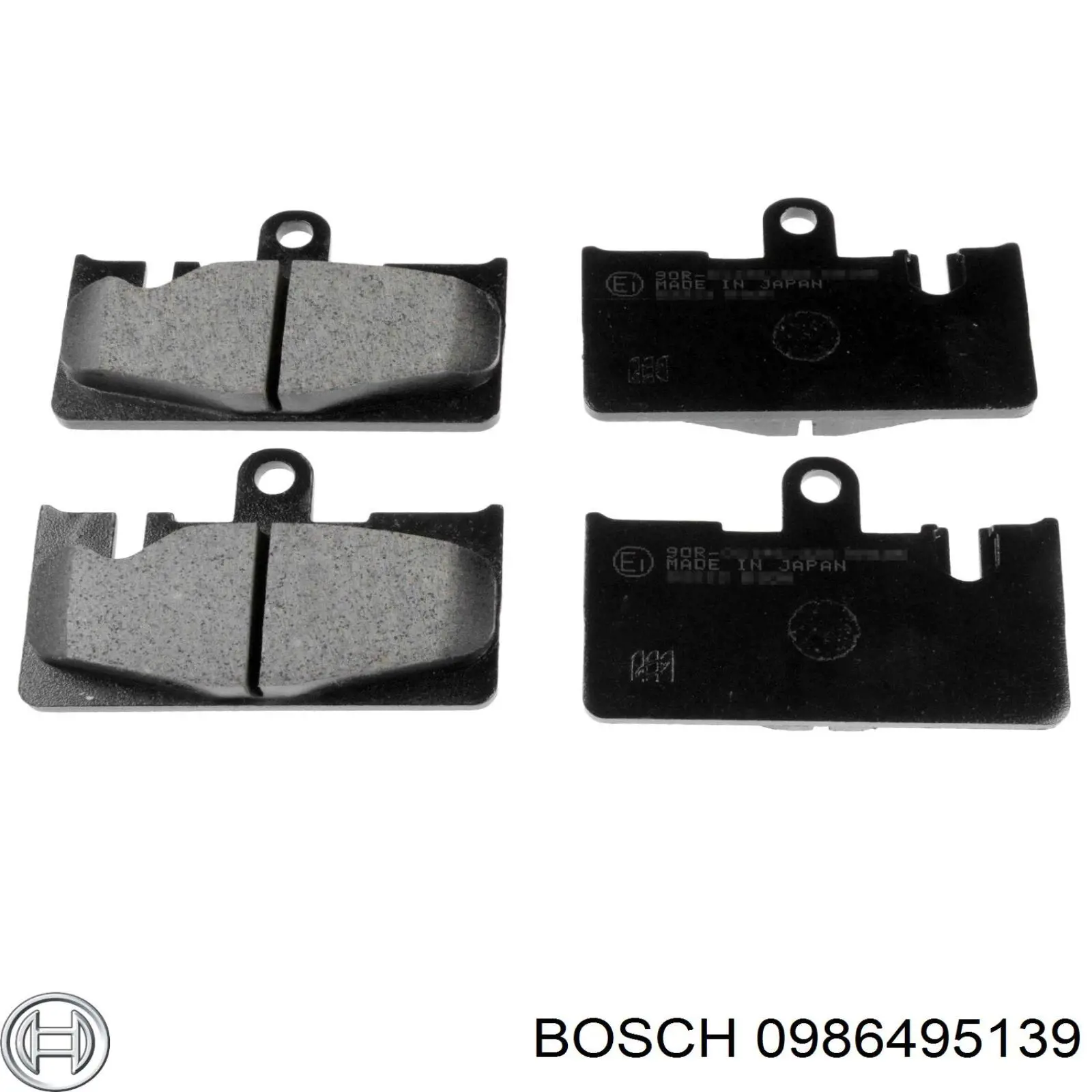0986495139 Bosch колодки гальмові задні, дискові