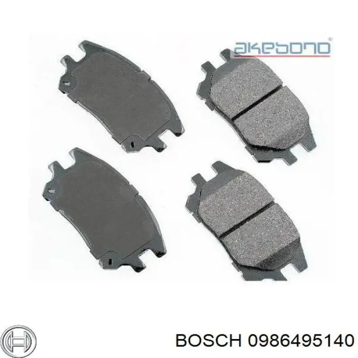 0986495140 Bosch Передні гальмівні колодки