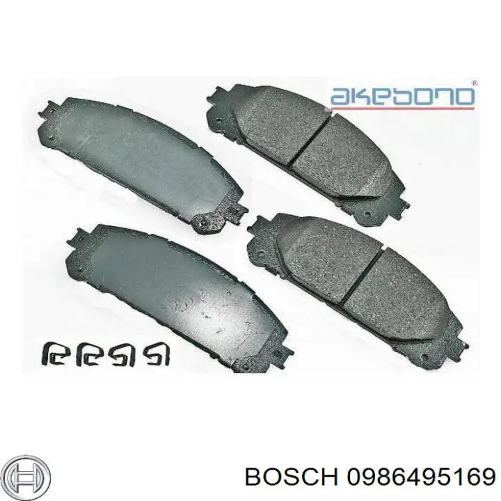 Передні тормозні колодки 0986495169 Bosch