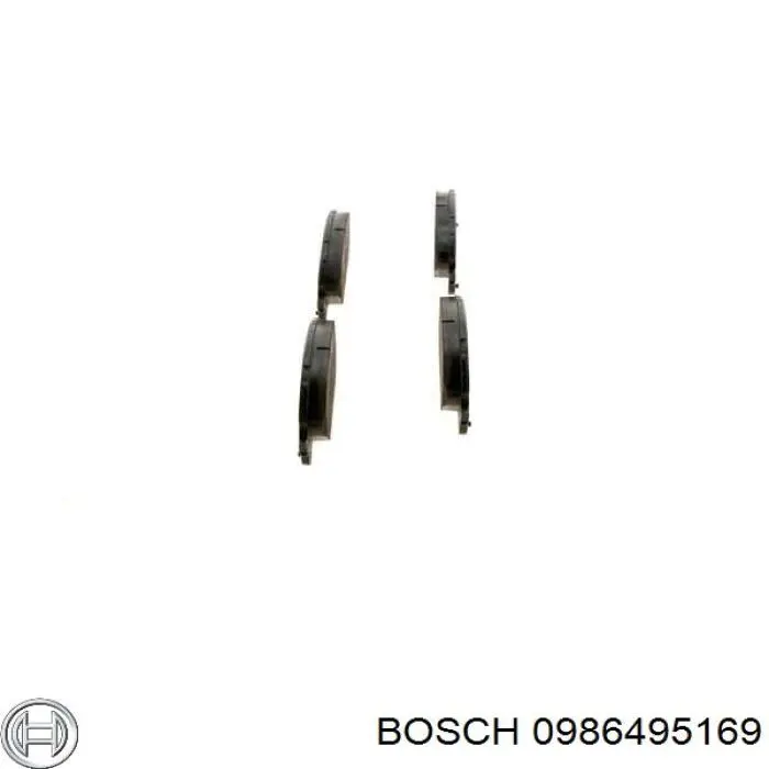 Купити 0986495169 Bosch Колодки гальмівні передні, дискові