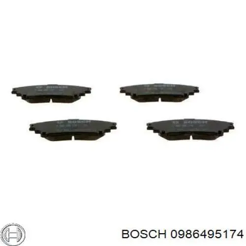 Купити 0986495174 Bosch Задні колодки