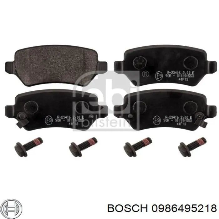 Задні гальмівні колодки Bosch 0986495218 ціна, від 12.90 USD