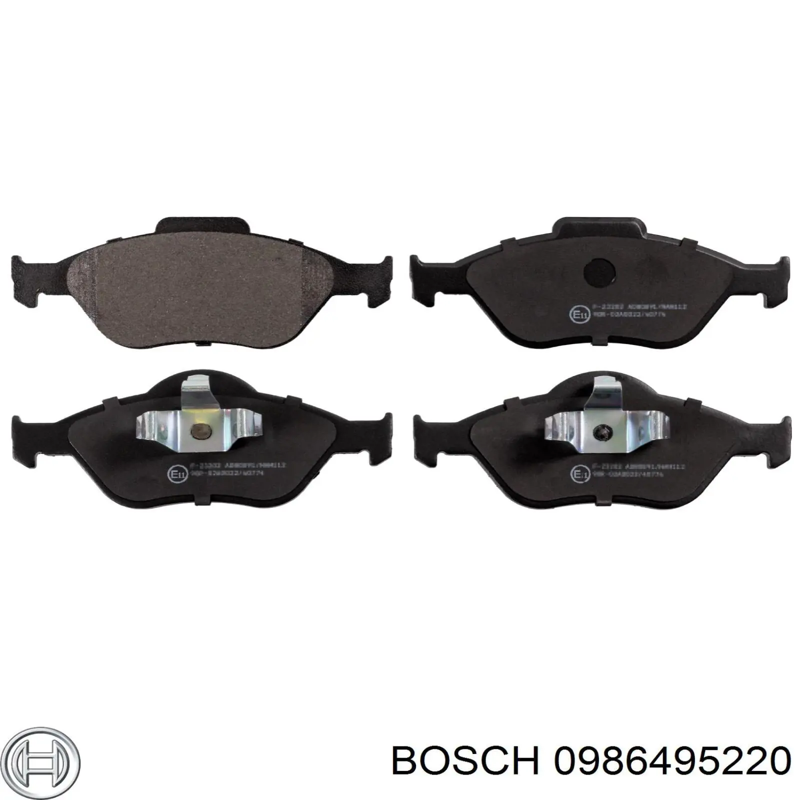 Передні тормозні колодки 0986495220 Bosch