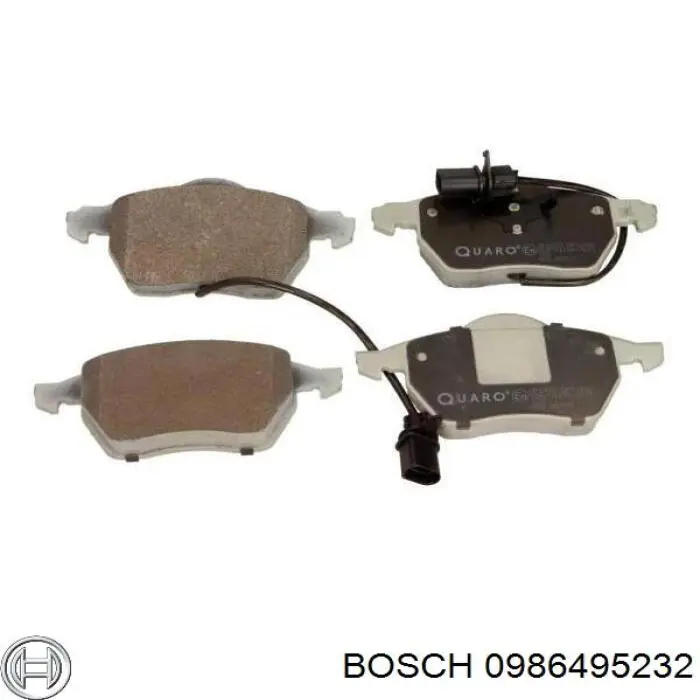 0986495232 Bosch колодки гальмівні передні, дискові