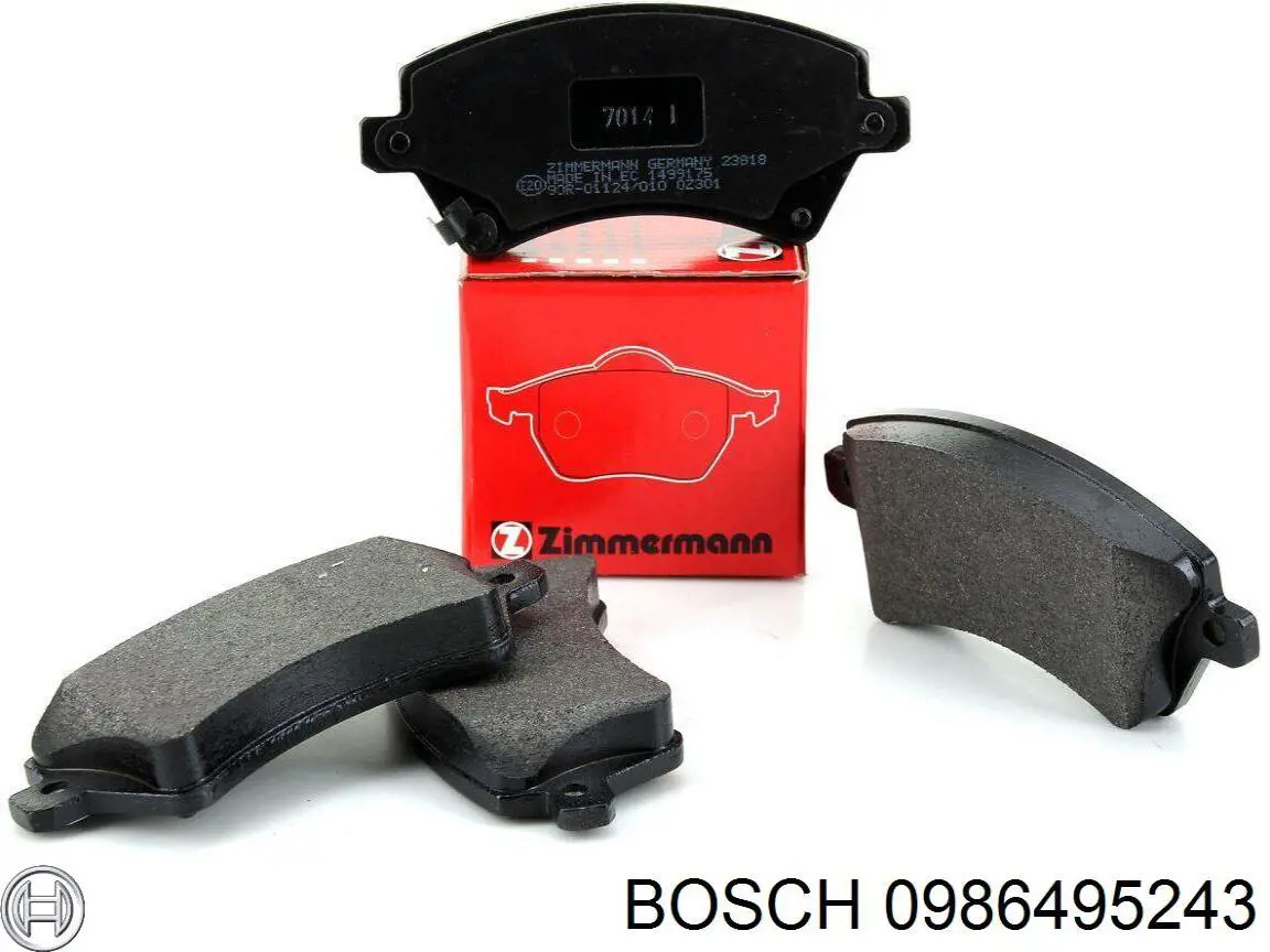 Купити 0986495243 Bosch Колодки гальмівні передні, дискові
