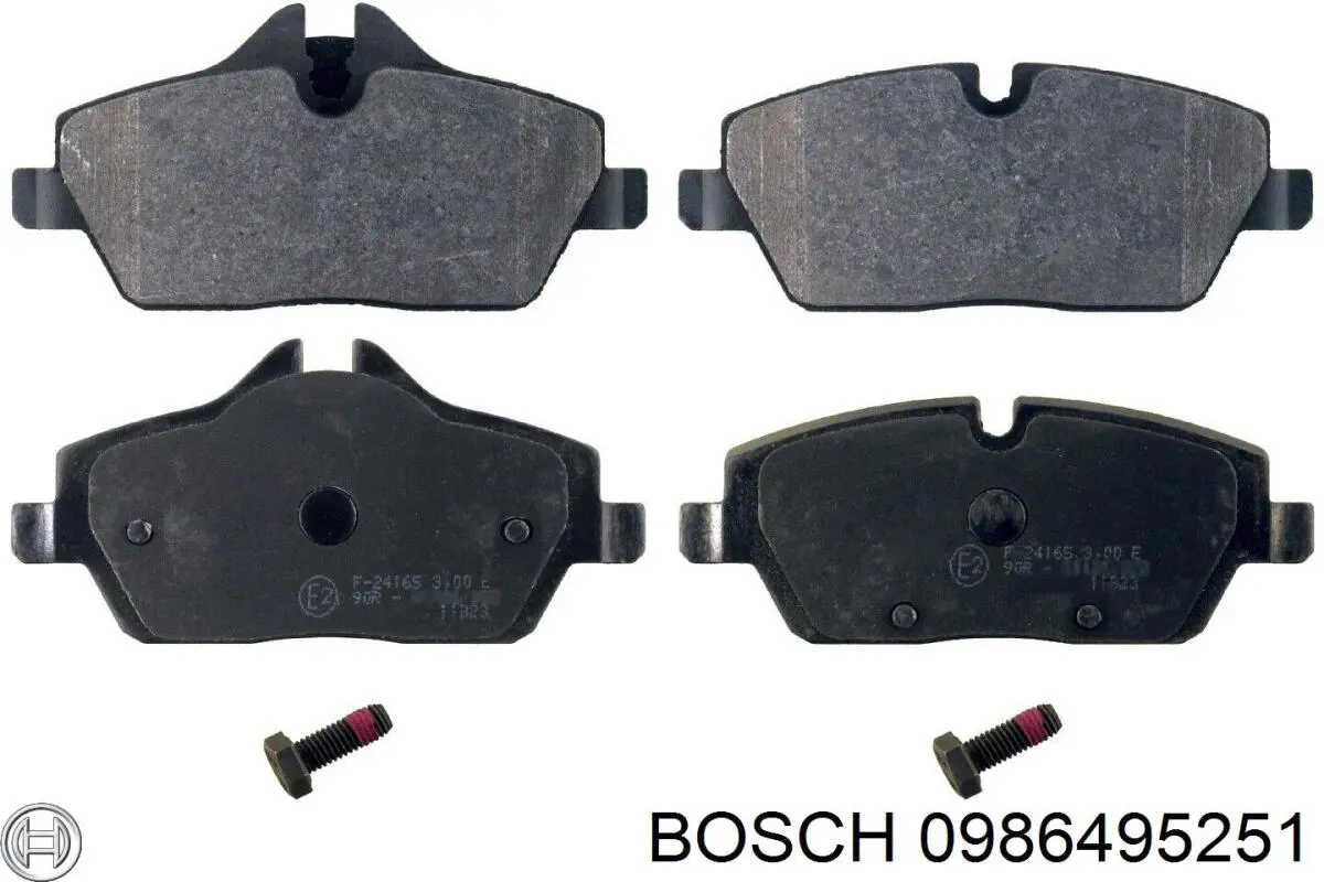 Колодки гальмівні передні, дискові 0986495251 Bosch