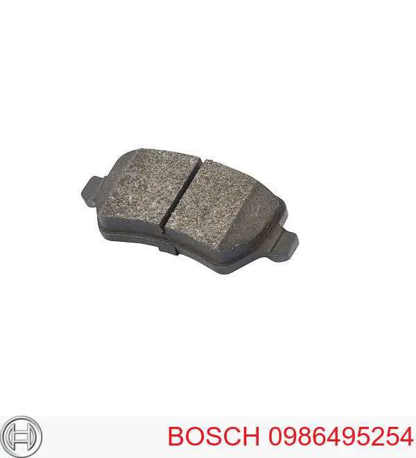 0986495254 Bosch колодки гальмові задні, дискові