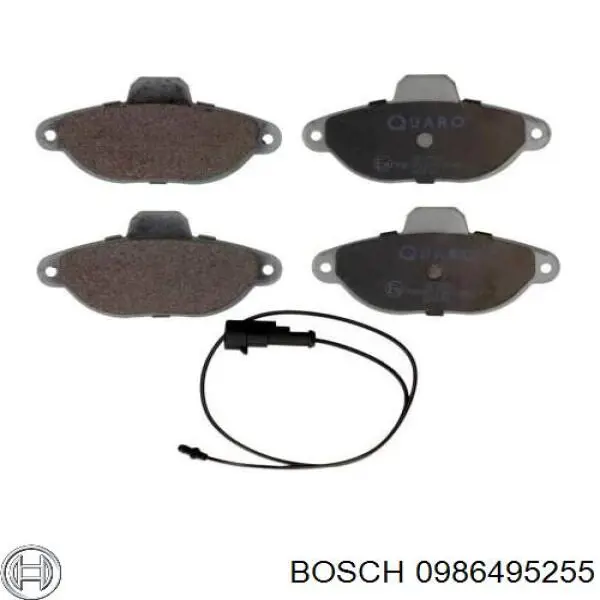 Передні тормозні колодки 0986495255 Bosch