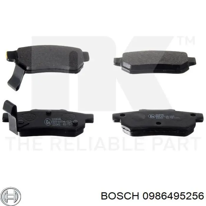 Купити 0986495256 Bosch Задні колодки