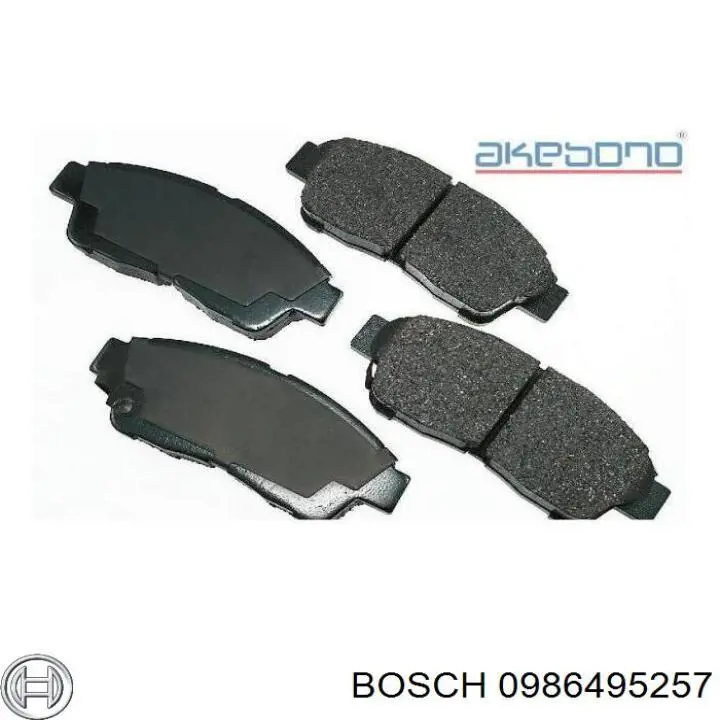 Передні тормозні колодки 0986495257 Bosch
