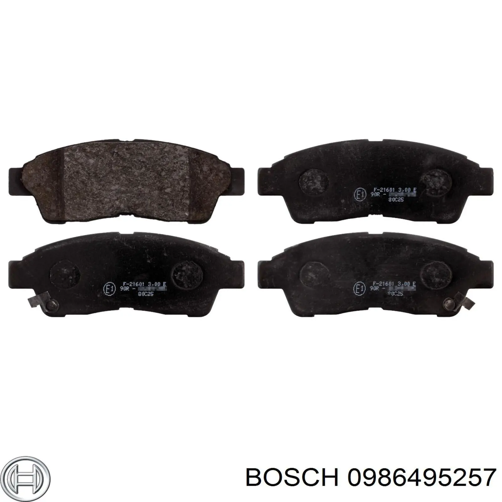 0986495257 Bosch колодки гальмівні передні, дискові