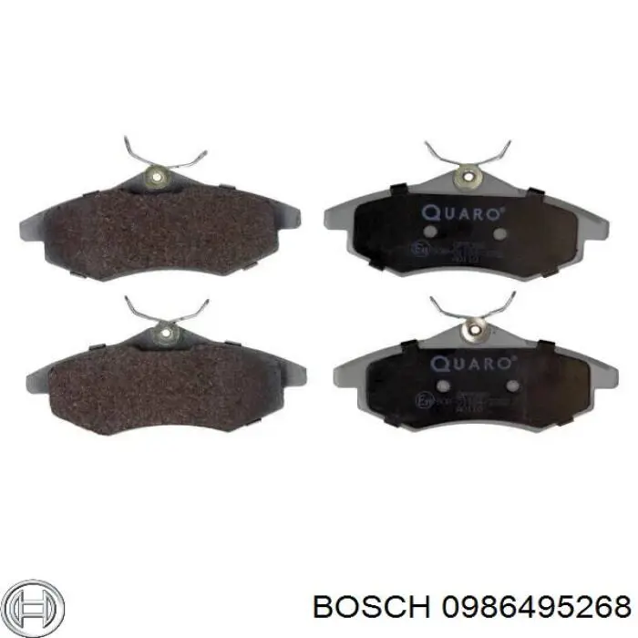 Передні тормозні колодки 0986495268 Bosch
