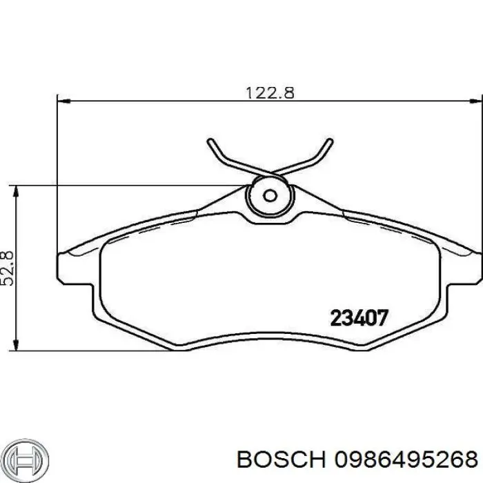 0986495268 Bosch Передні гальмівні колодки