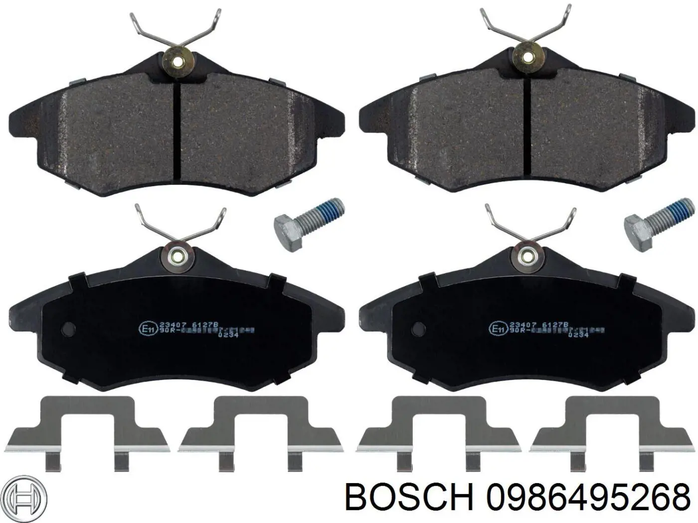 0986495268 Bosch колодки гальмівні передні, дискові