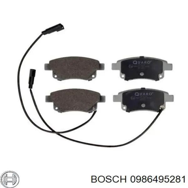 Задні гальмівні колодки Bosch 0986495281 ціна, від 17.86 USD
