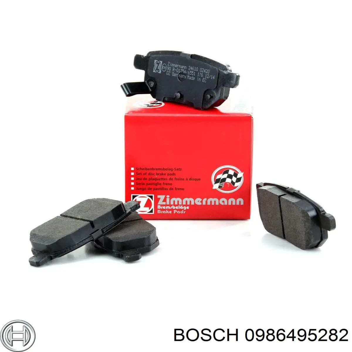 0986495282 Bosch Колодки гальмівні задні, дискові