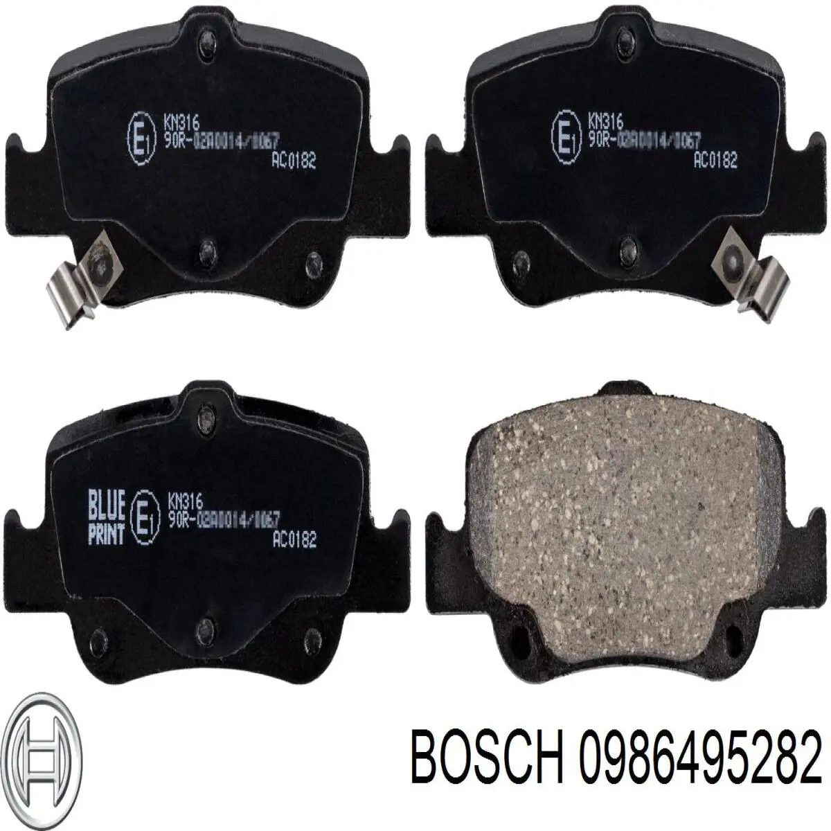 Задні дискові колодки Bosch 0986495282