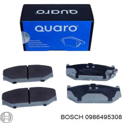 Гальмівні колодки Bosch 0986495308 ціна, від 17.50 USD