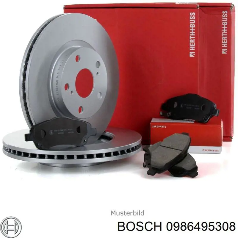 0986495308 Bosch колодки гальмівні передні, дискові