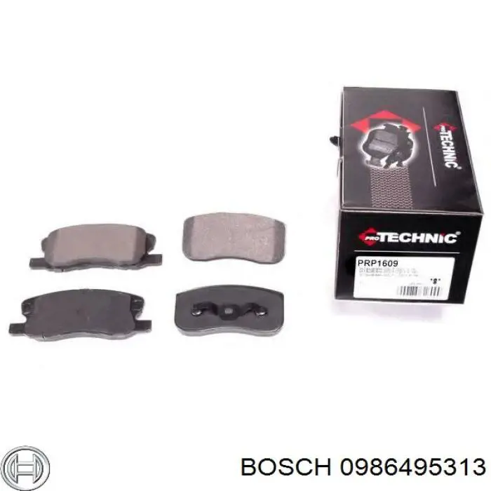 Купити 0986495313 Bosch Колодки гальмівні передні, дискові