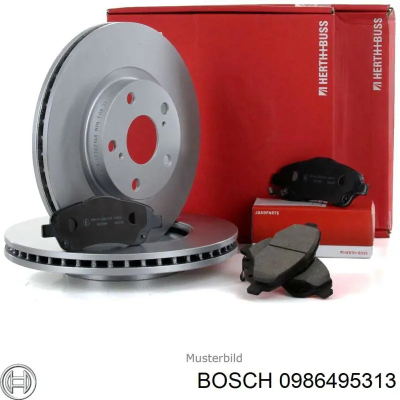 0986495313 Bosch колодки гальмівні передні, дискові