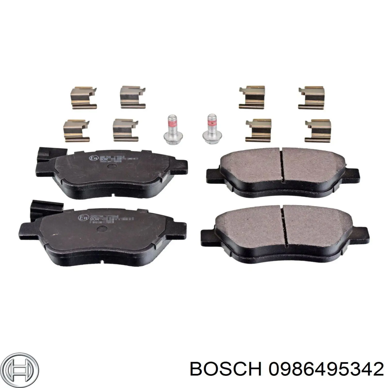 0986495342 Bosch колодки гальмівні передні, дискові