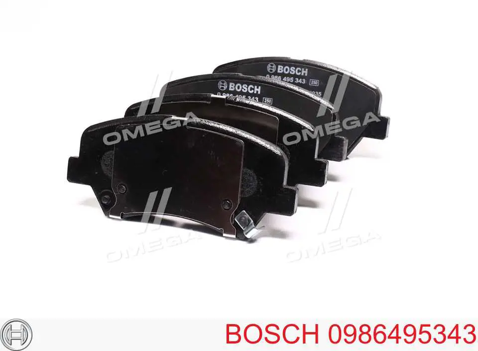 0986495343 Bosch колодки гальмівні передні, дискові