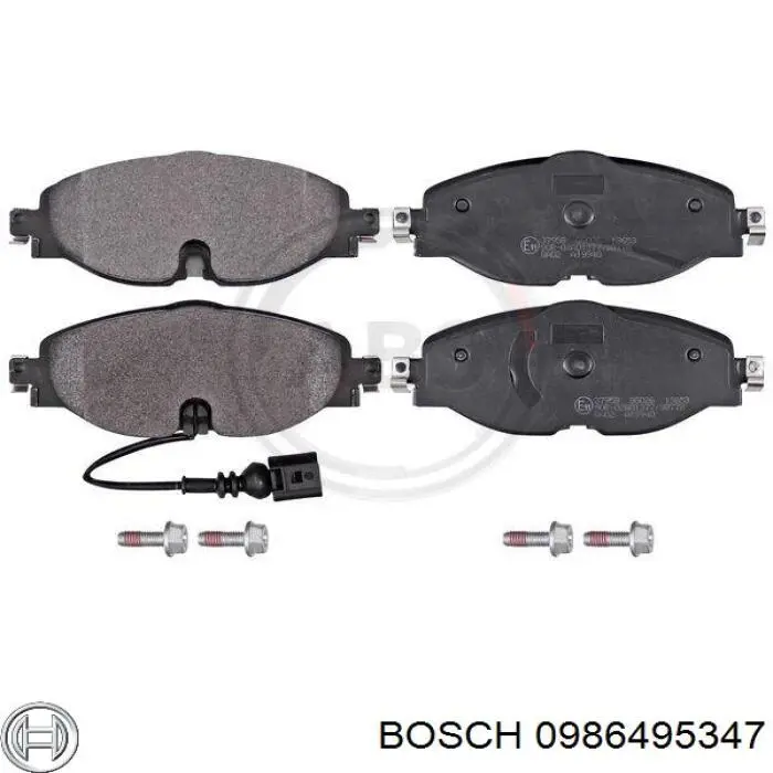 0986495347 Bosch колодки гальмівні передні, дискові