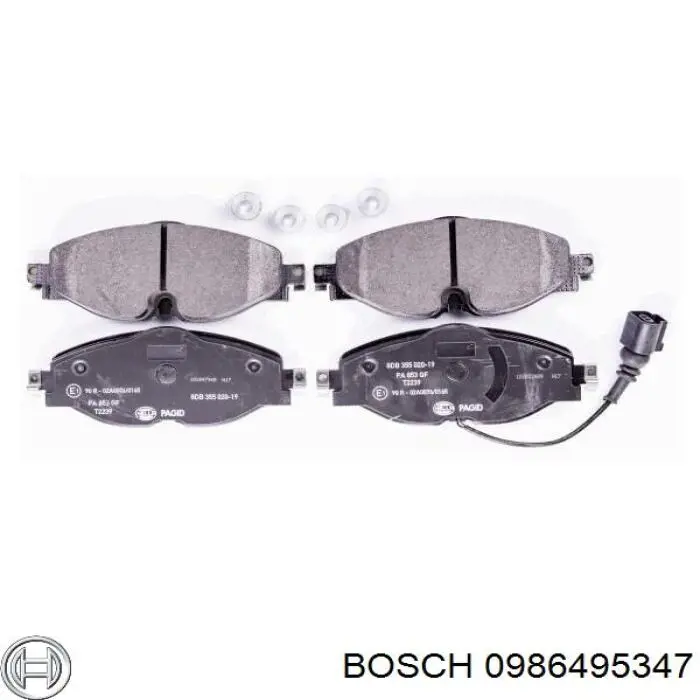 Передні тормозні колодки 0986495347 Bosch