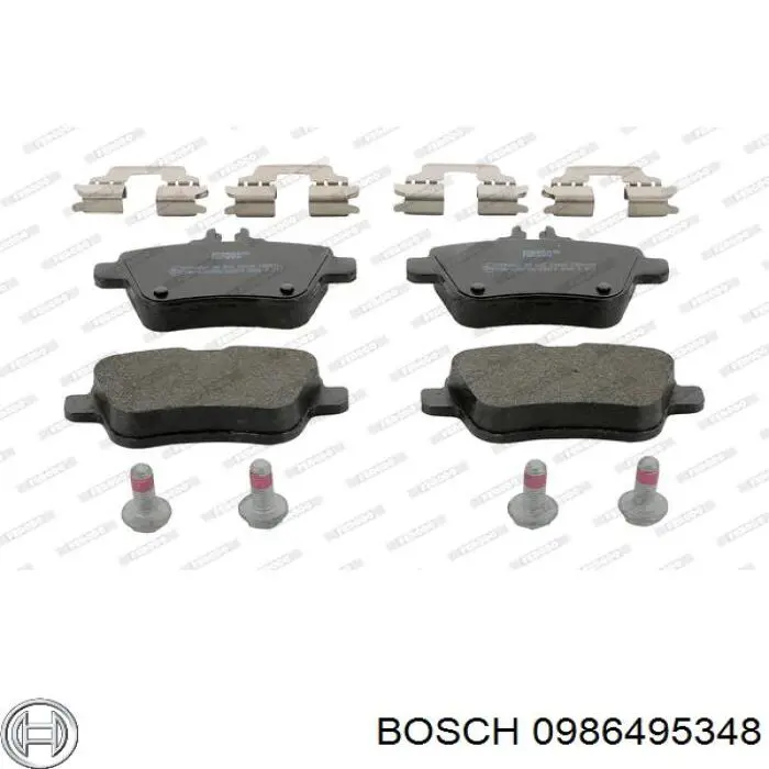 Задні гальмівні колодки Bosch 0986495348 ціна, від 28.14 USD