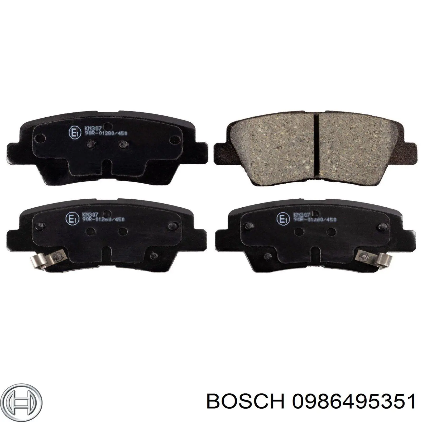 0986495351 Bosch колодки гальмові задні, дискові