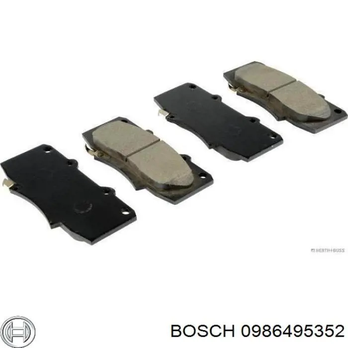 Колодки гальмівні передні, дискові 0986495352 Bosch