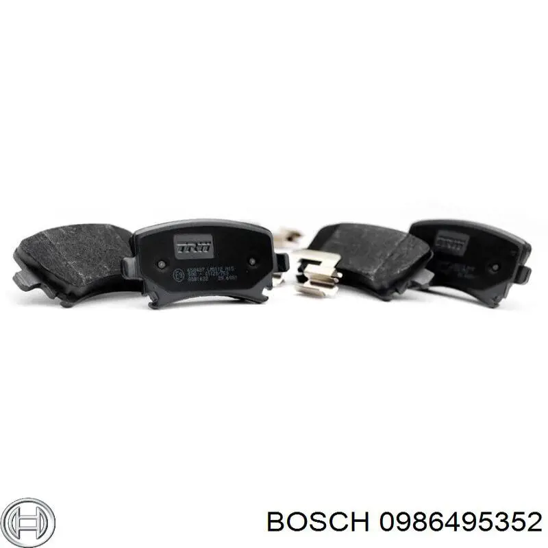 Передні тормозні колодки 0986495352 Bosch