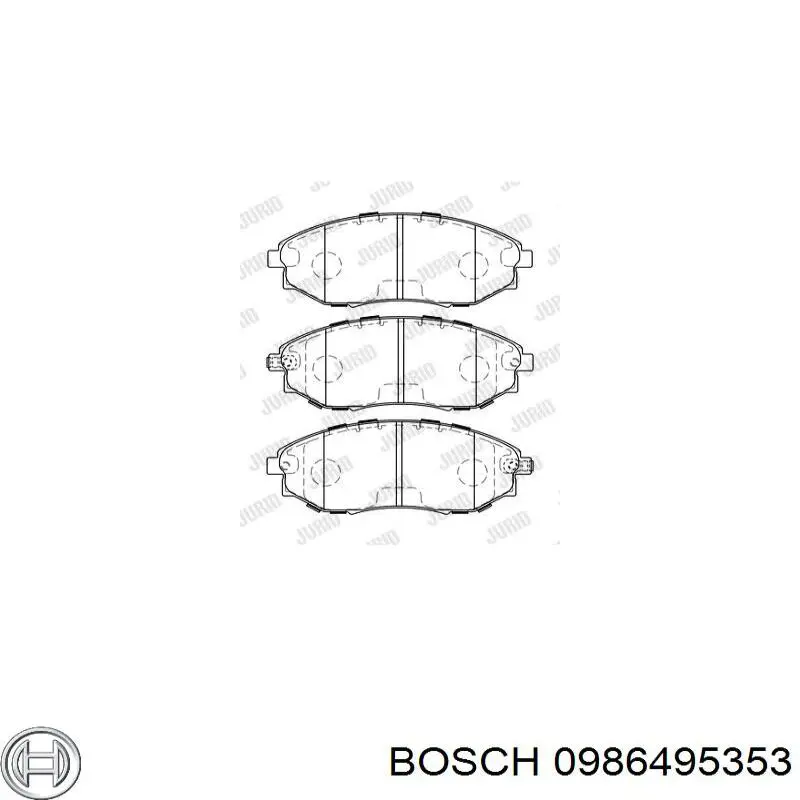 Купити 0986495353 Bosch Колодки гальмівні передні, дискові