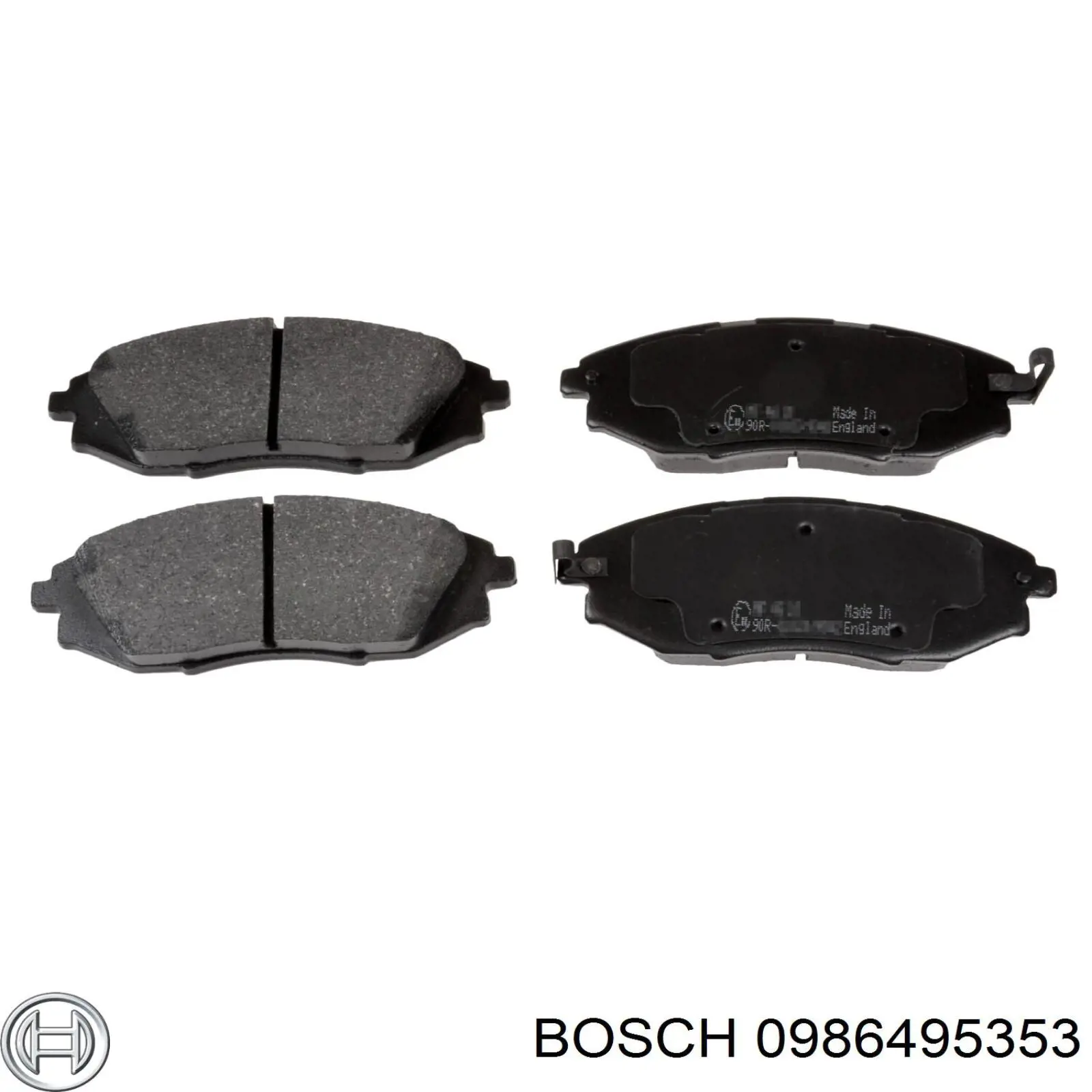 0986495353 Bosch колодки гальмівні передні, дискові