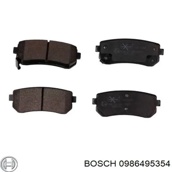 Задні гальмівні колодки 0986495354 Bosch
