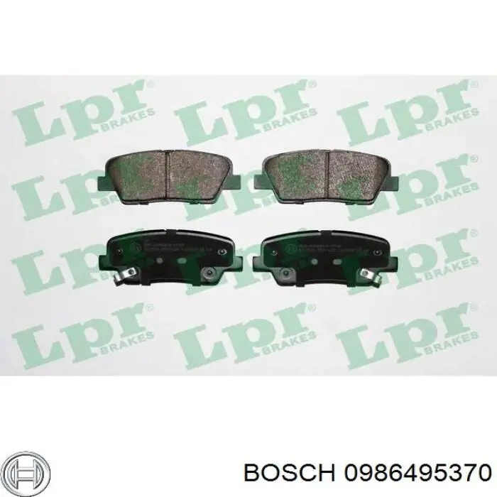 Колодки гальмові задні, дискові 0986495370 Bosch