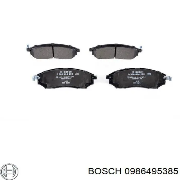 0986495385 Bosch колодки гальмові задні, дискові