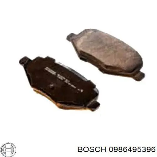 Колодки гальмові задні, дискові 0986495396 Bosch