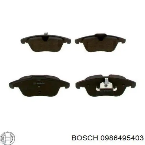 0986495403 Bosch Колодки гальмівні задні, дискові