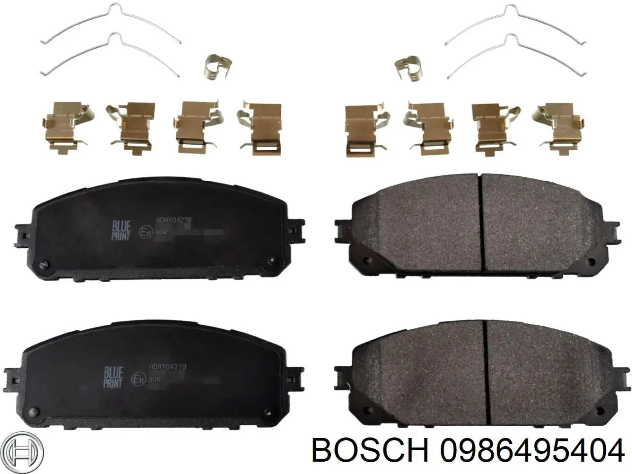 Колодки гальмівні передні, дискові 0986495404 Bosch