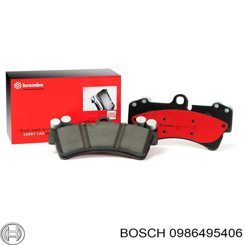 Колодки гальмівні передні, дискові 0986495406 Bosch