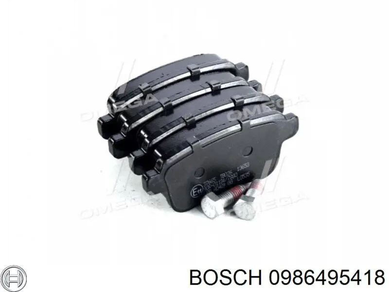 Задні гальмівні колодки 0986495418 Bosch