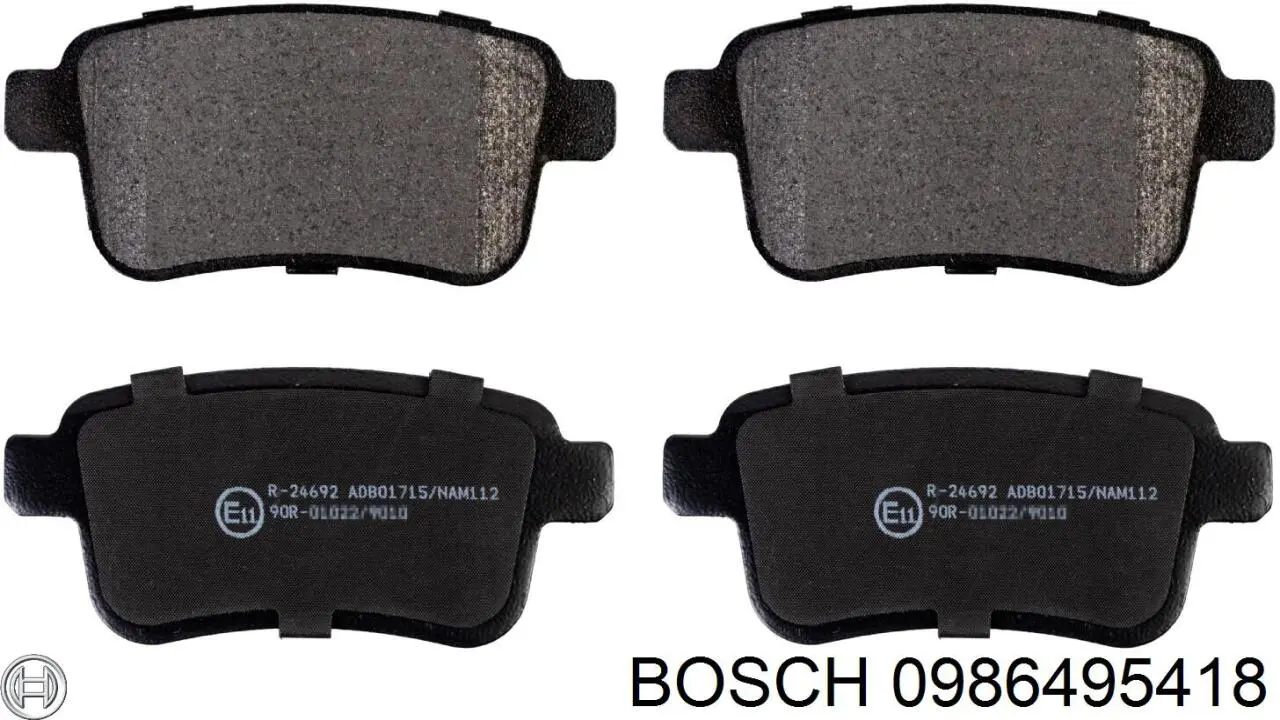 Колодки гальмові задні, дискові 0986495418 Bosch