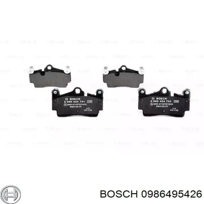 Задні гальмівні колодки 0986495426 Bosch