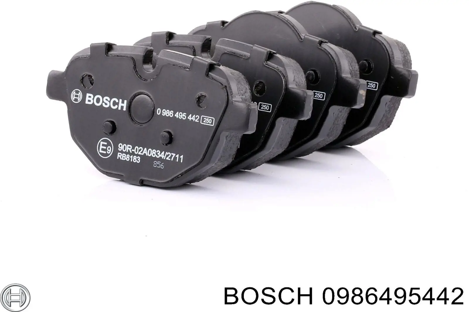0986495442 Bosch колодки гальмові задні, дискові